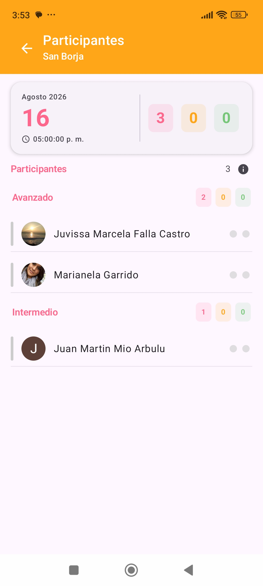 Asistencia registrada al instante